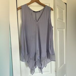 Simply Vera Vera Wang Lavender bias cut long tunic blousy tank Top large